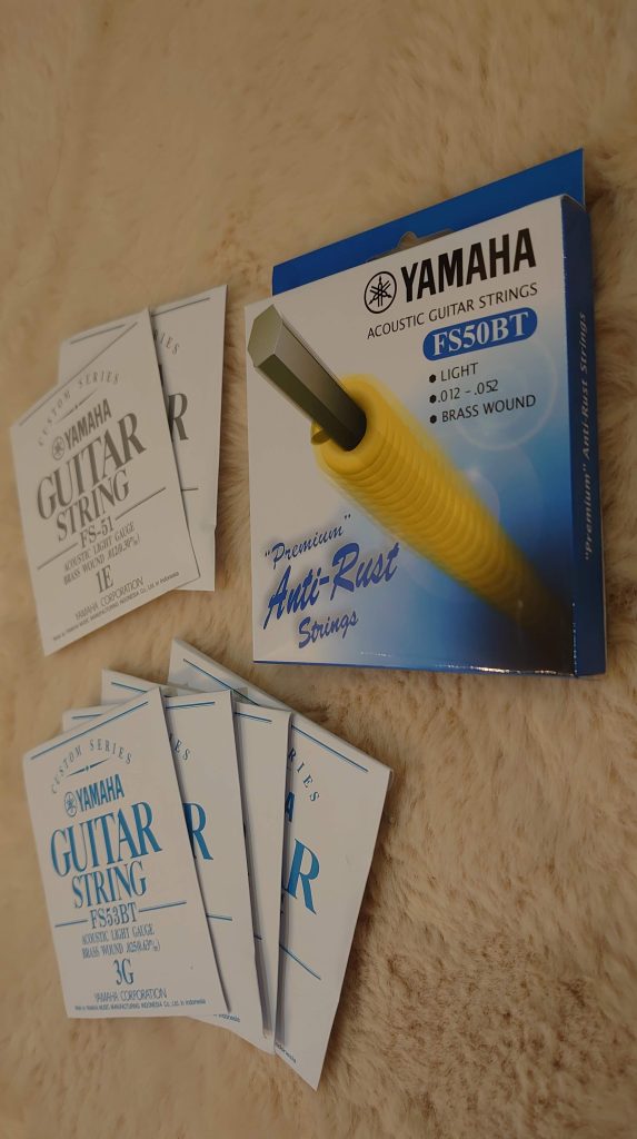 ヤマハのコーティング弦FS50BT